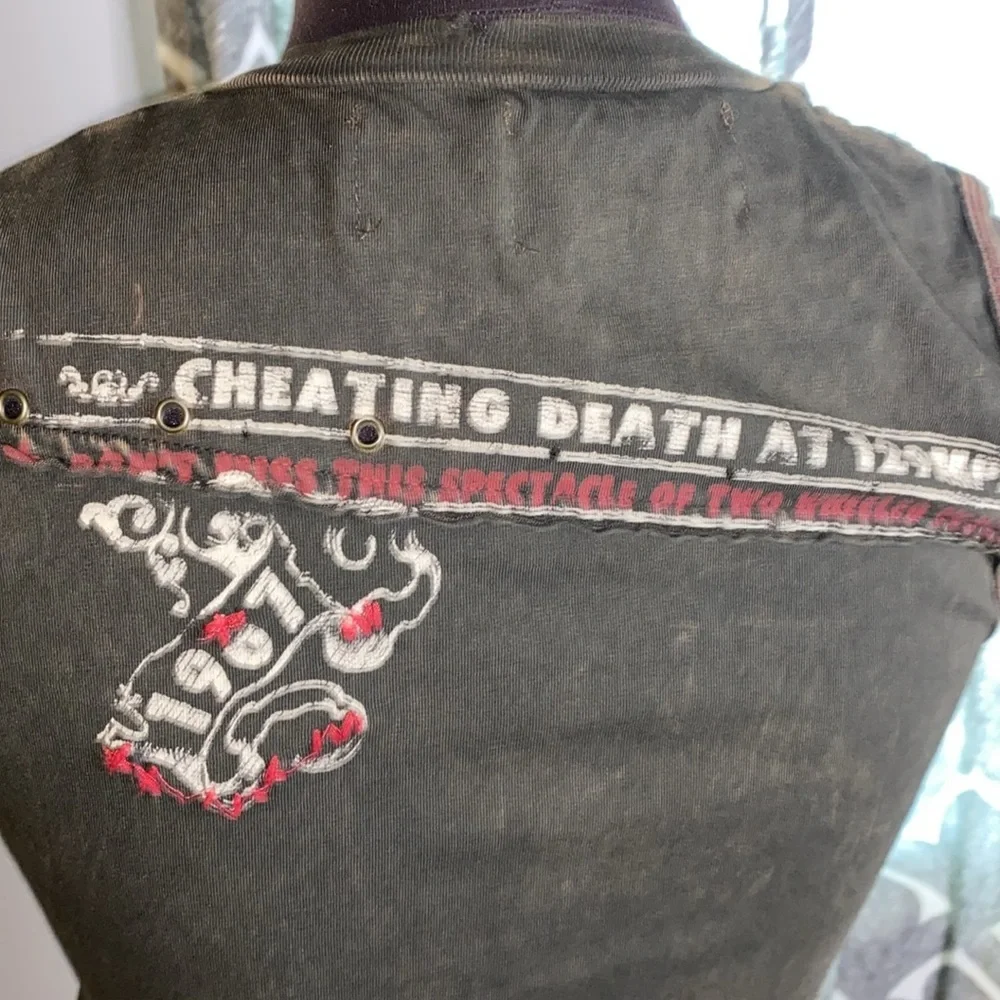 Salvage Black and Red Graphic Tank Top - Picture 7 of 9